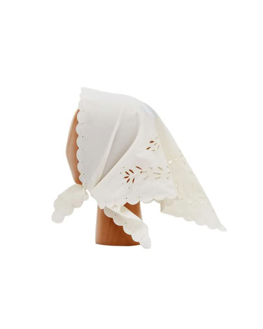 EMBROIDERED HEADSCARF WHITE
