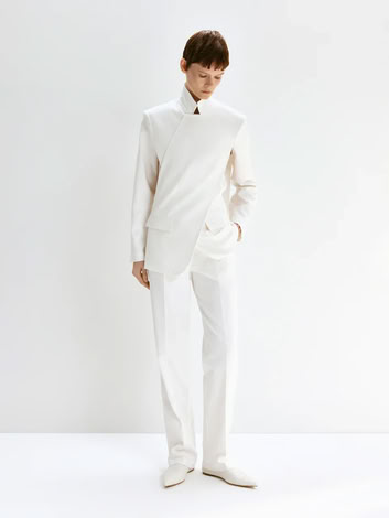 CROSSED JACKET IN WHITE