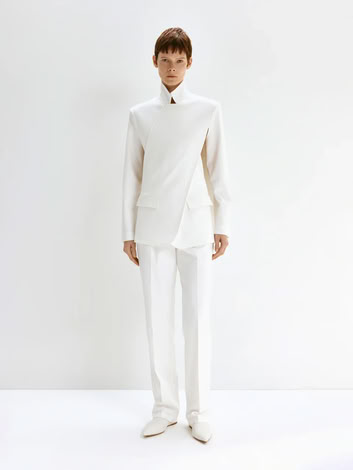 CROSSED JACKET IN WHITE