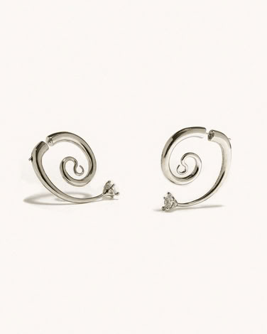 DIAMANTI SERPENT PIERCINGS IN SILVER