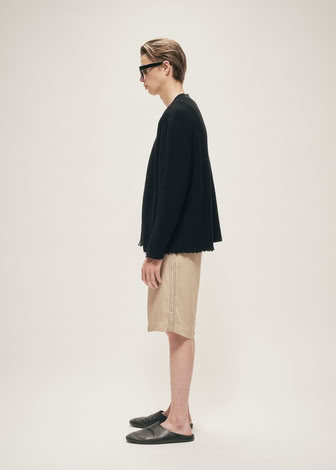 DISTRESSED KNIT ZIP CARDIGAN  BLACK