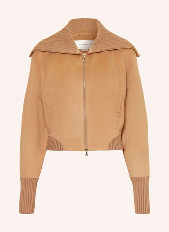 DOUBLE FACED BOMBER JACKET IN CAMEL