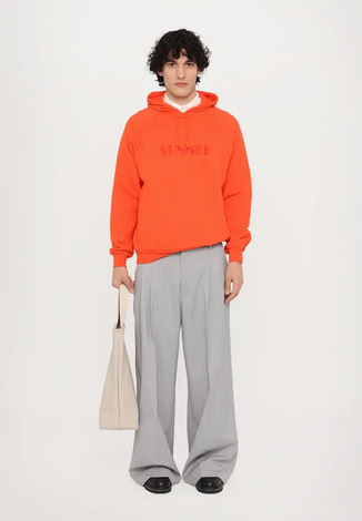 DOUBLE HOODIE BRIGHT ORANGE