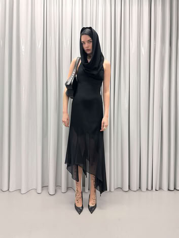 AVAVAV DRAPED DRESS BLACK