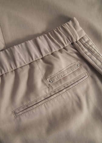 WIDE LEG DRAWSTRING TENCEL TROUSERS LIGHT KHAKI