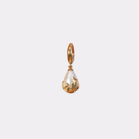 DROP PEARL IN HEAT EARRING GOLD