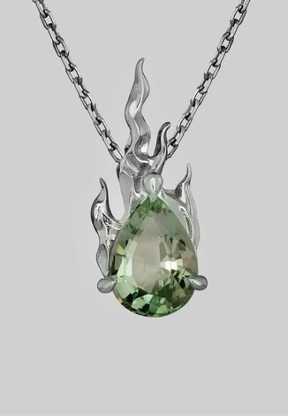 GEM IN HEAT GREEN NECKLACE