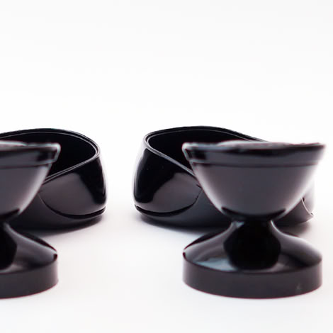 GEORGIA BLACK LEATHER MULES 