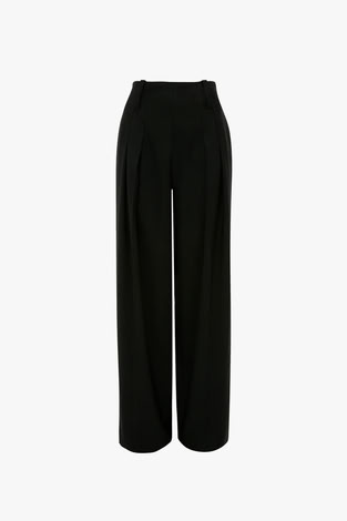 HIGH WAIST CINCH TROUSER IN BLACK 