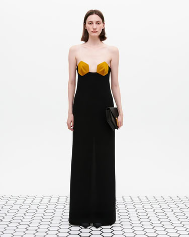 HONEYCOMB BICOLOR DRESS GOLD 