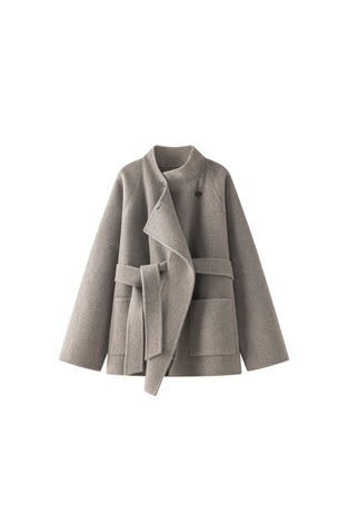 JULIET MIDI COAT IN MOLE