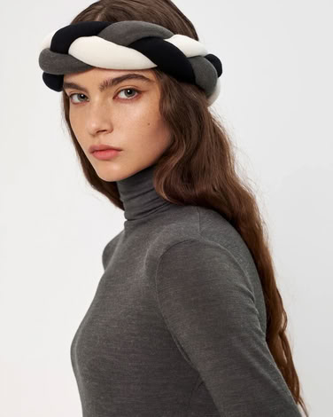 KOSA HEADBAND IVORY, DARK GREY, BLACK MELANGE