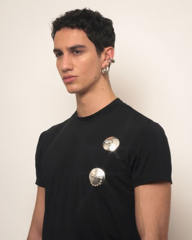 LAMINA DIAMANTI BROOCH IN SILVER