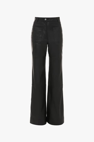 LEATHER ALINA TROUSER IN BLACK