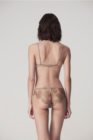 LEAVERS LACE UNDERWIRE BRA IN MISTY GREY