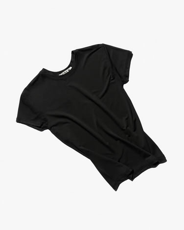 W - T-SHIRT SHORT SLEEVE LIGHTWEIGHT IN BLACK