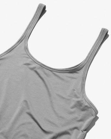 W - LIGHTWEIGHT TANK DRESS IN CEMENT 