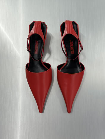 LILLY RED NAPPA LEATHER PUMPS 
