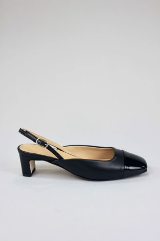 LINDY BLISS LEATHER PUMPS IN BLACK