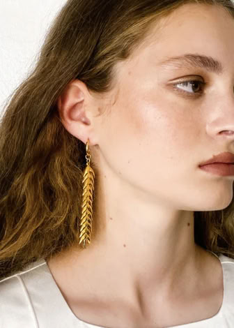 SPIKELET LONG EARRINGS
