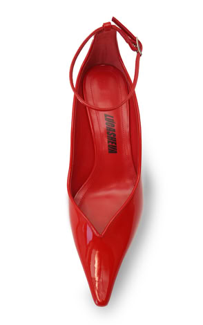 LOVE RED PATENT LEATHER PUMPS