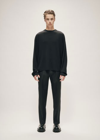 MILANO KNIT MOCKNECK SWEATER BLACK 