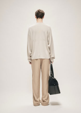 MILANO KNIT MOCKNECK SWEATER LIGHT KHAKI