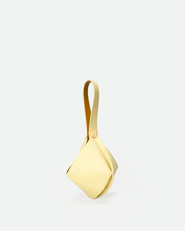 MINI CRUSHED GRAIN BAG LEATHER WASHED LEMON