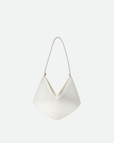 MINI CRUSHED GRAIN BAG LEATHER WHITE