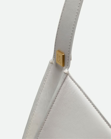 MINI CRUSHED GRAIN BAG LEATHER WHITE