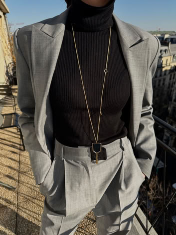  MIRROR PENDANT IN GOLD