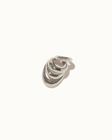 MULTI BLOW UP EAR CUFF IN SILVER