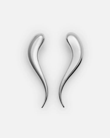 NAIL TWIST EARRINGS IN SILVER