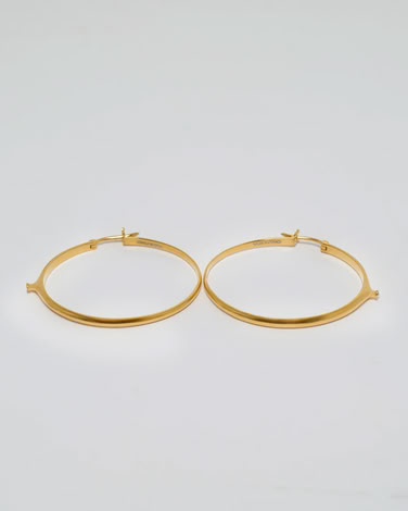 NENUPHAR HOOP EARRINGS IN GOLD 