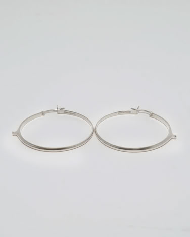 NENUPHAR HOOP EARRINGS IN SILVER 
