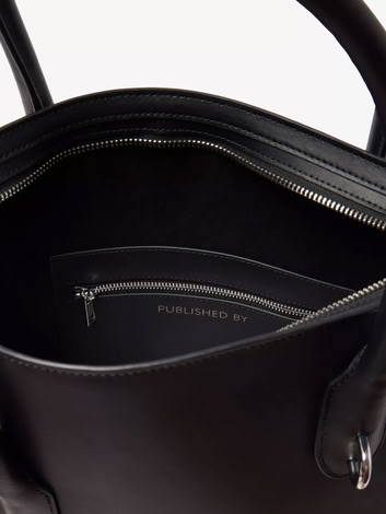 NOONA TOTE TALL IN BLACK AND CHROME