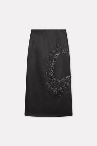 NURI SILK SKIRT IN BLACK