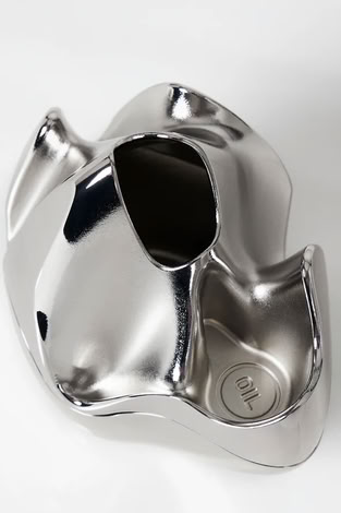 OIL BURNER IN SILVER