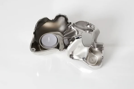 OIL BURNER IN SILVER