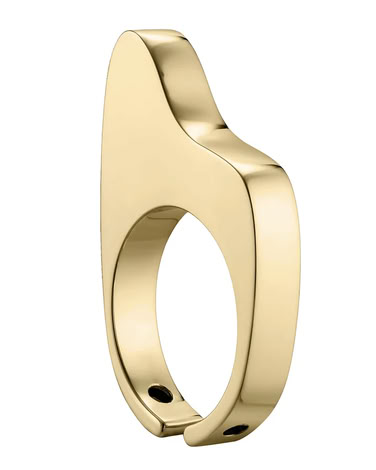 PEBBLE 01 EAR CUFF/RING  YELLOW GOLD