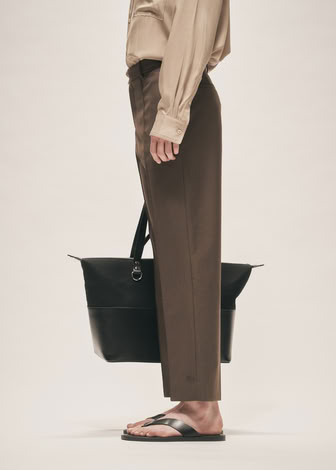 REGULAR FIT WOOL TROUSERS TAUPE 