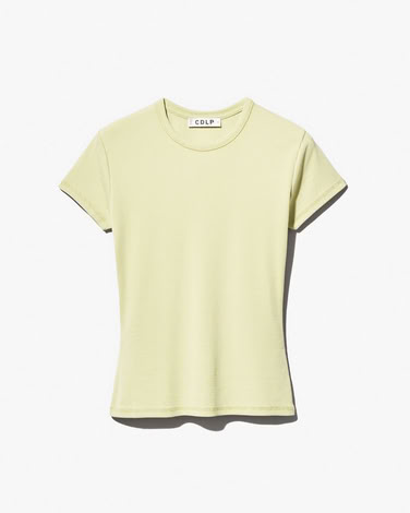 W - RIB T-SHIRT IN LEMON GRASS