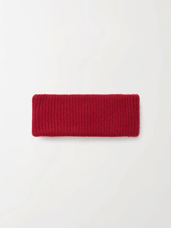 RIBBED HEADBAND LIPSTICK RED