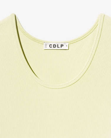 M - RIB TANK TOP IN LEMON GRASS