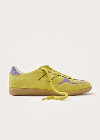 RIFE LEATHER SNEAKERS IN ACID GREEN