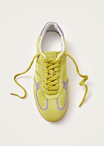 RIFE LEATHER SNEAKERS IN ACID GREEN
