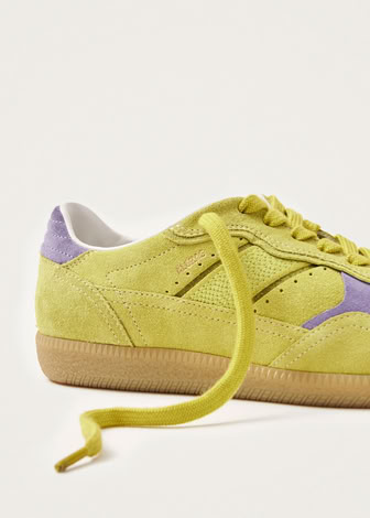RIFE LEATHER SNEAKERS IN ACID GREEN
