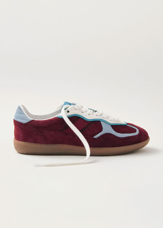 RIFE LEATHER SNEAKERS IN BURGUNDY