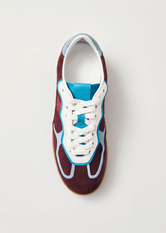RIFE LEATHER SNEAKERS IN BURGUNDY