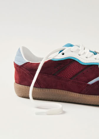 RIFE LEATHER SNEAKERS IN BURGUNDY
